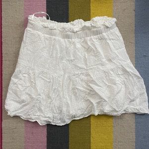 Altar’d State Flowy White Mini Skirt